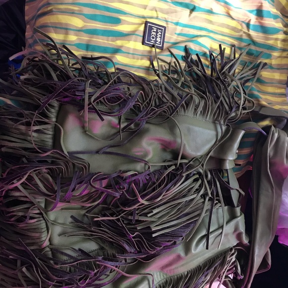 Jamin Puech green fringe bag - Picture 6 of 6